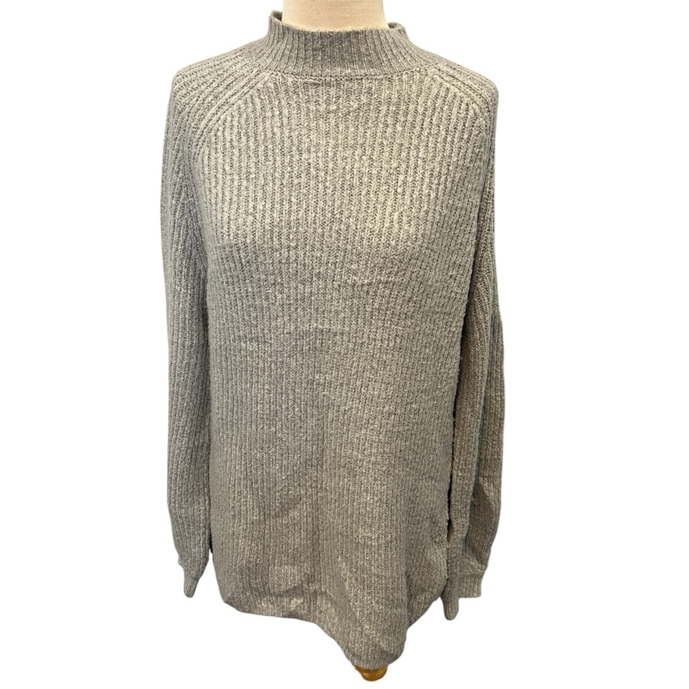 GUESS Gray Cowl Neck Sweater with Chunky Knit (M)